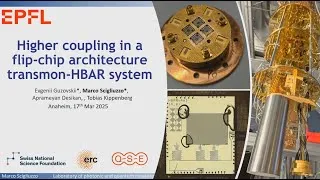 Thumbnail: 2025 APS - Higher Coupling in a Flip-Chip Architecture Transmon-HBAR System