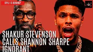 Thumbnail: Shakur Stevenson Calls Shannon Sharpe ignorant  After Being Told His Style Is Boring