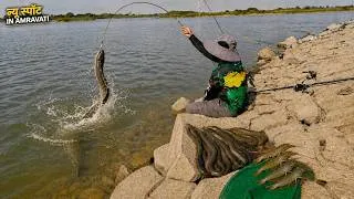 Thumbnail: नए Spot पर BAM FISHING🎣 | बाम मछली का शिकार 🔥 || Secret Pond Bam Fishing 🎣| Monster Indian Eel Catch
