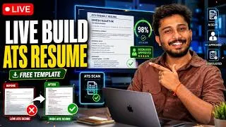 Thumbnail: Build an ATS-Friendly Resume LIVE | Resume Review Tips | Fresher & Experienced