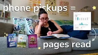 Thumbnail: reading a page for every time i picked up my phone for a week! 📲 📖 reading challenge vlog