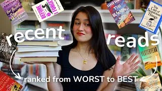 Thumbnail: ranking my recent reads from worst to best 🏆💫 (reading wrap up part 1)