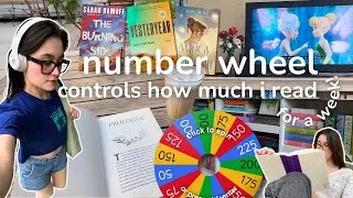 Thumbnail: spinner wheel decides how many pages i read for an entire week!💞🎡 reading vlog