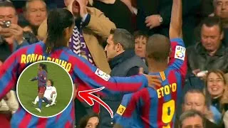 Thumbnail: MAGICAL Moments Ronaldinho, Lionel Messi and Samuel Eto'o vs Real Madrid 2005-2006