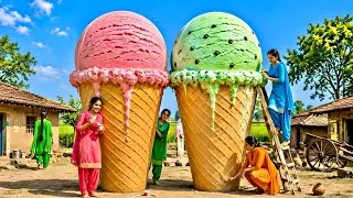 Thumbnail: 5 Sisters Build the World's Biggest Ice Cream 🍦#icecream #village 