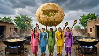 Thumbnail: 5 Friends Made the World's Biggest Golgappa 😱 | Giant Pani Puri Challenge #golgappa #village 