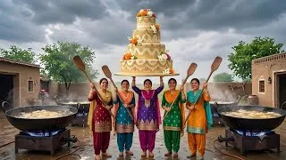 Thumbnail: The World's Biggest Cake 🍰 | 5 Best Friends Made Every Child Smile #cake #village 