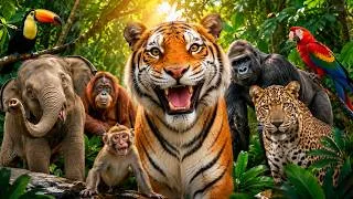 Thumbnail: Let’s Explore 15 Jungle Animals! Tiger, Monkey, Elephant & More for Kids #kidslearning