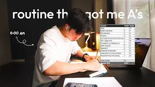 Thumbnail: the morning routine that got me straight A's. (realistic)