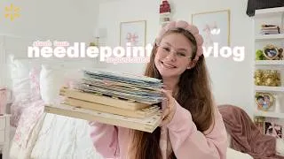 Thumbnail: NEEDLEPOINT VLOG | organization, stash tour, & haul🎀💗