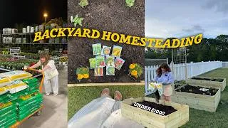 Thumbnail: starting my backyard homestead!! | DIY Raised Garden Beds for Under $100 (Ep. 3)