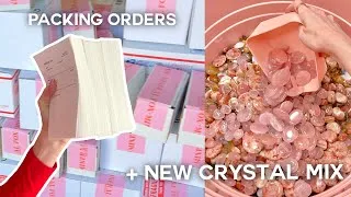Thumbnail: Packing Orders for my Online Crystal Shop + asmr crystal mix