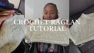 Thumbnail: how to crochet a raglan WITHOUT holes (fpdc/bpdc cluster tutorial)