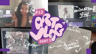 Thumbnail: [ART VLOG] AM I TOO early or too LATE? Halloween DRAWINGS prep, Wednesday, ANIMATION & more | #13