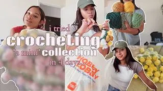 Thumbnail: attempting to crochet an entire collection in FOUR DAYS... | small business diaries ep. 5