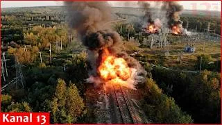 Thumbnail: Railway bridge used by Russian military is crushed in another drone operation