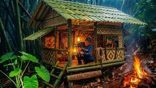 Thumbnail: ​NO NAILS Camping: Building a 6-Day Raised Bamboo Shelter - No Food, Only Roasted Cassava (ASMR)