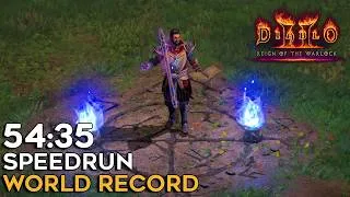 Thumbnail: #1 WARLOCK SPEEDRUN | WORLD RECORD | 54:35 | NORMAL DIFFICULTY | DIABLO 2 RESURRECTED