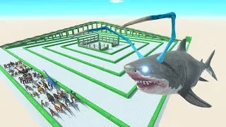 Thumbnail: ESCAPE FROM ALIEN MEGALODON #2 - ARBS - Animal Revolt Battle Simulator