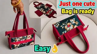 Thumbnail: सिंगल कट लगाओ और बैग तैयार / Very Beautiful Ladies Purse Cutting and Stitching #diy 