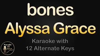Thumbnail: Alyssa Grace - bones Karaoke Instrumental Lower Higher Male & Original Key