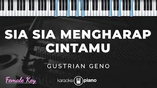 Thumbnail: Sia Sia Mengharap Cintamu - Gustrian Geno | KARAOKE PIANO - FEMALE KEY