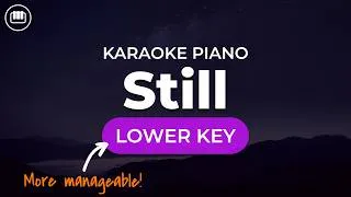 Thumbnail: KAROL G, Bruno Mars - Still (Lower Key - HD Piano Karaoke with Lyrics)