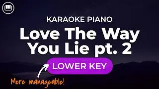 Thumbnail: Rihanna - Love The Way You Lie pt. 2 (Lower Key - HD Piano Karaoke with Lyrics)