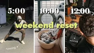 Thumbnail: WEEKEND RESET VLOG | morning routine + clean up + productivity + exercise