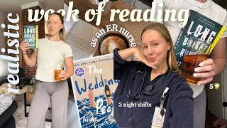 Thumbnail: how much i read in a week as a full time nurse 📖🩺🌟🕺🏼 *very realistic*