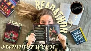 Thumbnail: how many thrillers can i read in 24 hours? 🌟💀*summerween readathon*