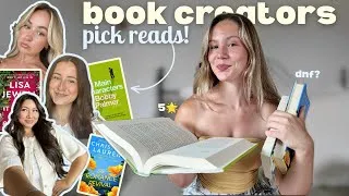 Thumbnail: book creators choose what books i read for a week 👯‍♀️ (fav book of the year, new thriller, dnf?)