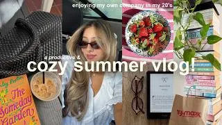 Thumbnail: enjoying my own company in my 20's💌🍓 summer days, book recs, self care, & early fall haul!