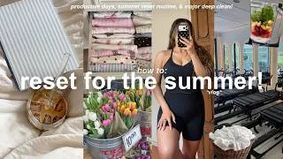 Thumbnail: LET'S GET BACK ON TRACK!🧺 *summer* reset routine, deep cleaning, productivity, & trying Flo premium!