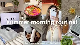 Thumbnail: 7AM *SUMMER* morning routine!🌤️🌊early mornings, malibu days, makeup routine, & home goods haul!