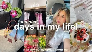 Thumbnail: VLOG!🌺 *SUMMER* days in my life, self care, workouts, shopping & cozy nights!