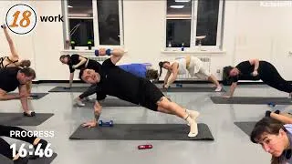 Thumbnail: Mat Strength Workout with Dumbbells | Full Body Floor Routine for Stability & Control