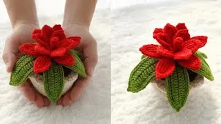 Thumbnail: I Made a Realistic Rose Using 10 Crochet Leaves! | Crochet Rose from Yarn
