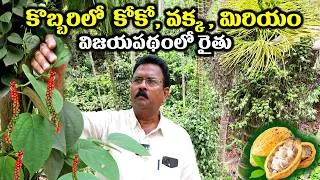 Thumbnail: కొబ్బరిలో వక్క కోకో మిరియం | ఎకరాకు రూ.3 లక్షలు ఆదాయం| Coconut Intercropping Success |Karshaka Mitra