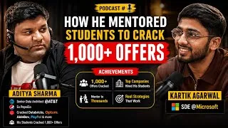 Thumbnail: How He Mentored Students to Crack 1,000+ Offers | Big Tech Career Secrets | Roadmap | Aditya Sharma