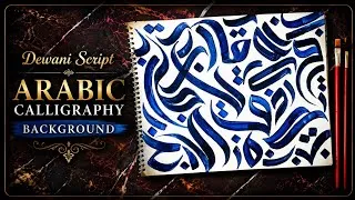 Thumbnail: Dewani Script Arabic Calligraphy Background Tutorial | Easy for Beginners