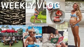 Thumbnail: Week In My Life: HARD season encouragement, 28 weeks pregnant! Mom/Beach Life! 