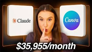 Thumbnail: The Claude Canva Side Hustle That's Making People RICH 💰 ($35,955/mo)