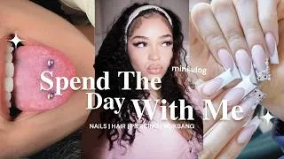 Thumbnail: SPEND THE DAY W ME VLOG | NAILS | NEW PIERCING | HAIR | MAKEUP | MUKBANG