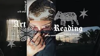 Thumbnail: making art, trying to read  ➤007