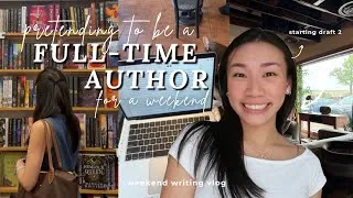 Thumbnail: pretending to be a full-time author for a weekend 👩🏻‍💻🌙📅