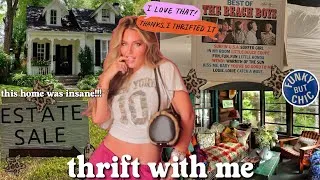 Thumbnail: THRIFT WITH ME at estate sales ★ vintage home decor + huge thrift haul