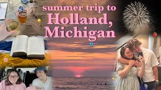 Thumbnail: summer vacationing in Holland, Michigan🍦🍓☀️ beach trips, shopping, food reviews, + more