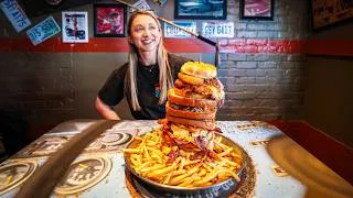 Thumbnail: Attempting The Undefeated "Victory Lap" Burger Tower Challenge!