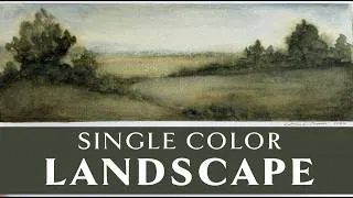 Thumbnail: SINGLE COLOR Watercolor Painting Real Time - Easy Step by Step Tutorial